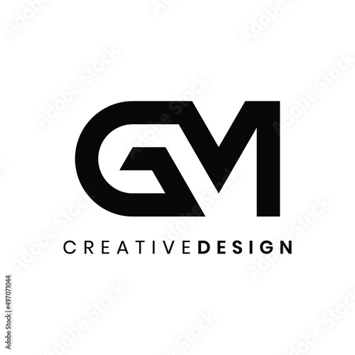 Modern letter GM logo design vector