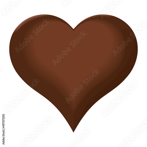 chocolate heart love shape