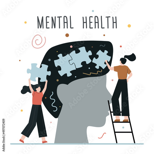 Female psychotherapists helping patient with mental problems. Doctors help people with mental health. Concept of psychological support