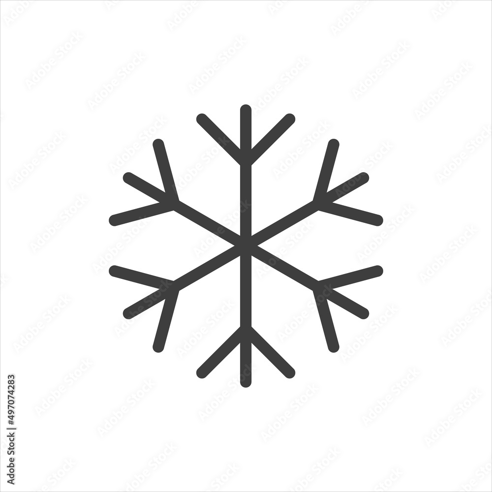 snowflake icon on a white background. vector image