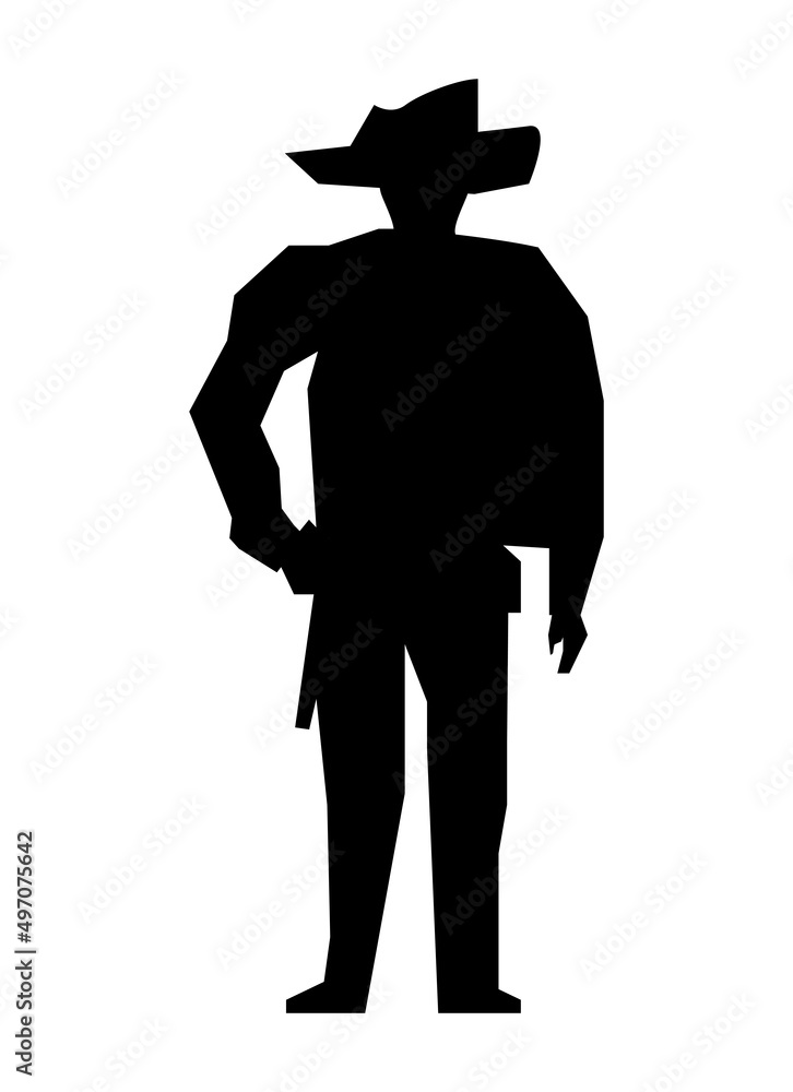 cowboy standing silhouette cowboy standing silhouette