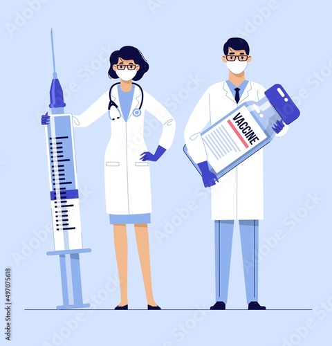 People vaccination concept for immunity health. Covid-19.