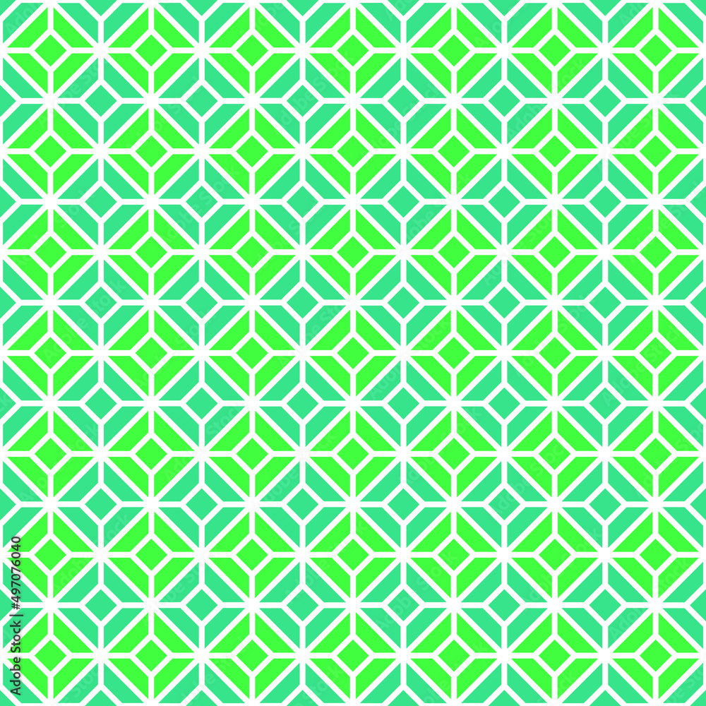 Abstract background. White and green geometrical pattern. Modern design. White maze pattern on green background. Abstract background. White and green geometrical pattern. Modern design. White maze pattern on green background.