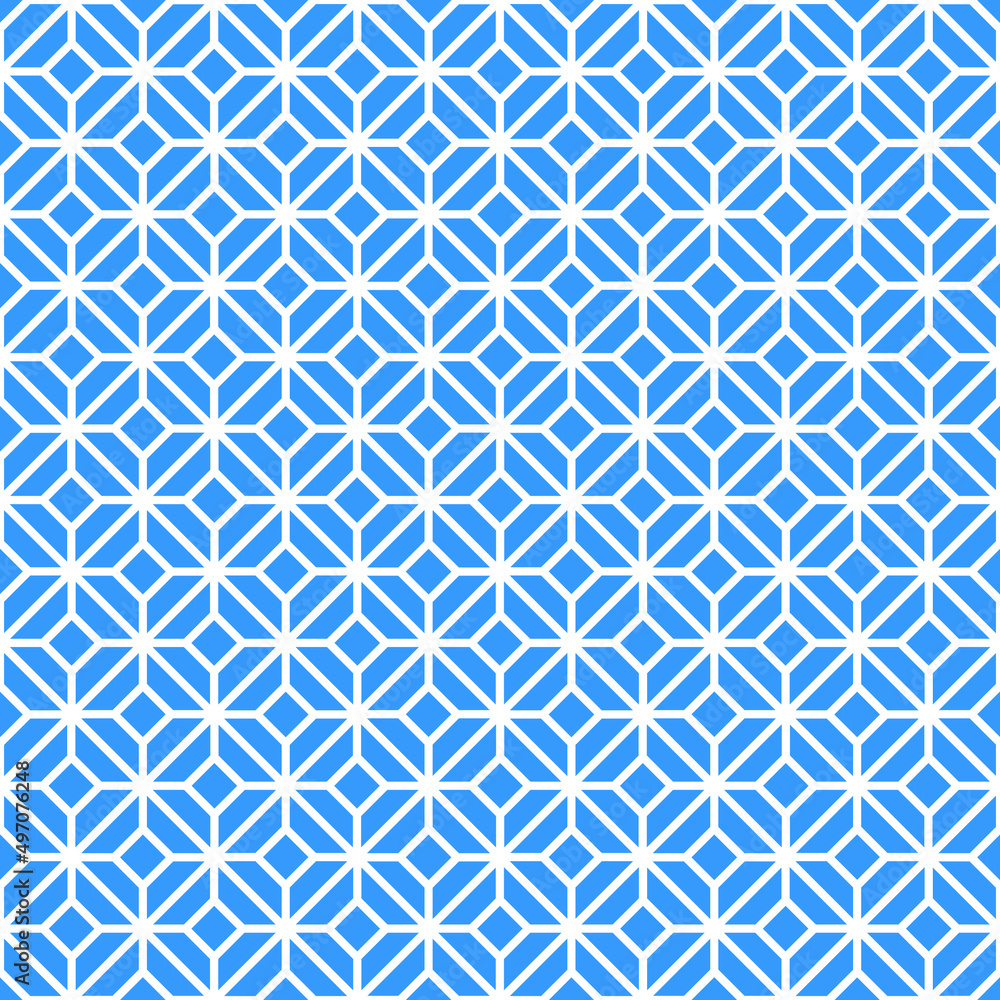 Abstract background. White and blue geometrical pattern. Modern design. White maze pattern on blue background. Abstract background. White and blue geometrical pattern. Modern design. White maze pattern on blue background.