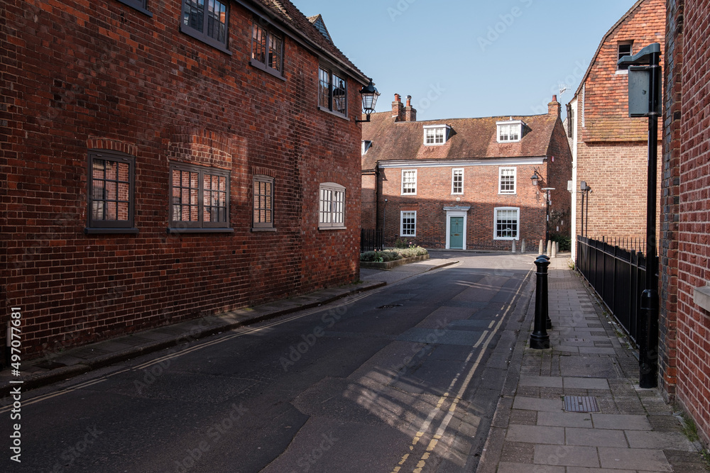 Streets and roads around Chichester, West Sussex, England