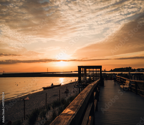 sunset on the beach