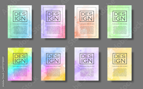 background set in watercolor style cover design template