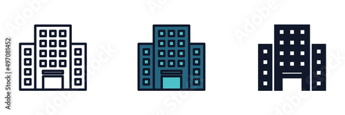 hotel icon symbol template for graphic and web design collection logo vector illustration