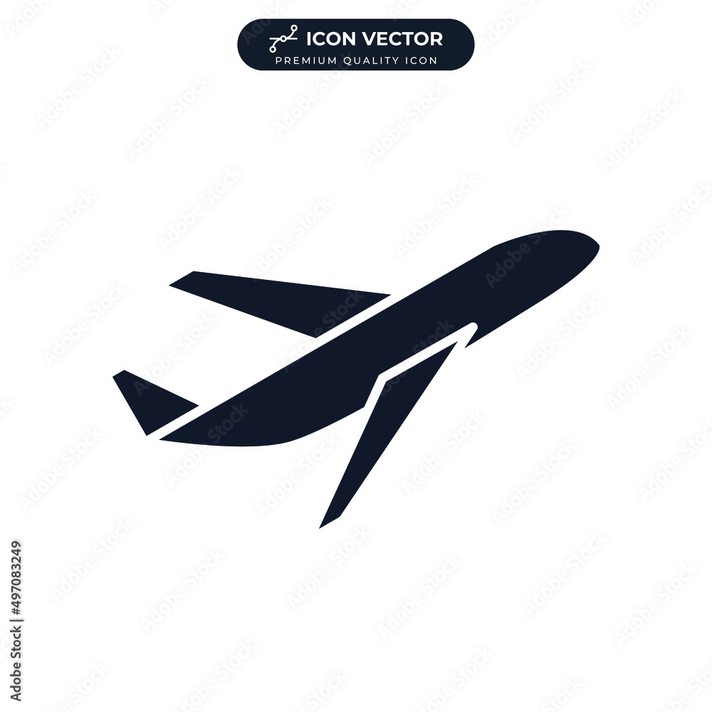 airplane icon symbol template for graphic and web design collection logo vector illustration