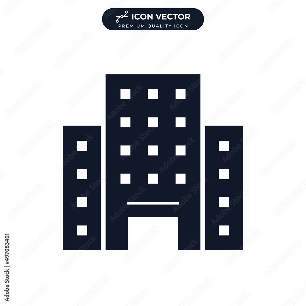 hotel icon symbol template for graphic and web design collection logo vector illustration