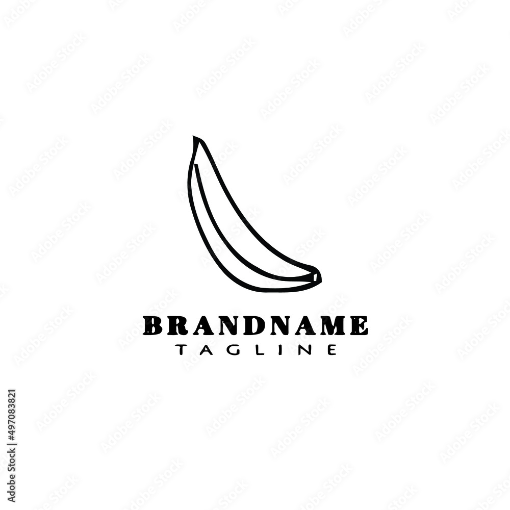 banana logo icon cartoon design template black vector banana logo icon cartoon design template black vector