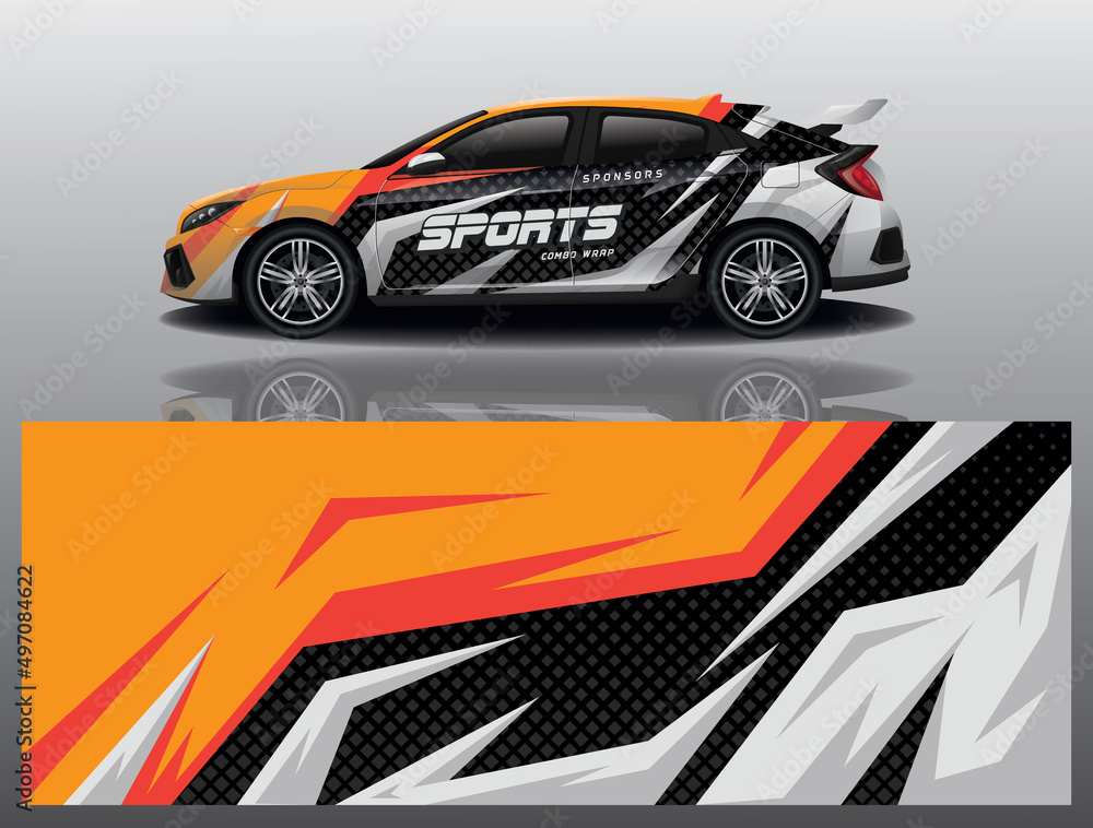 Obraz premium wrap car design template