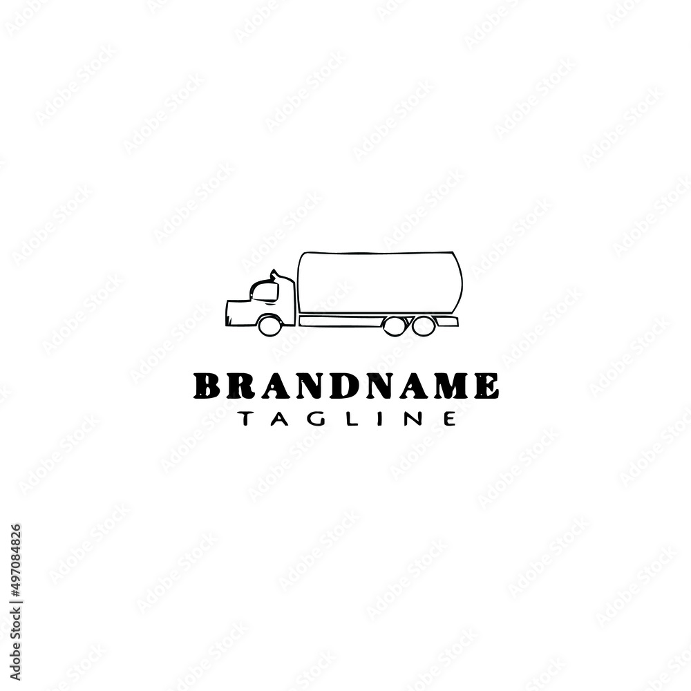 cargo truck logo cartoon icon design template black isolated vector cargo truck logo cartoon icon design template black isolated vector