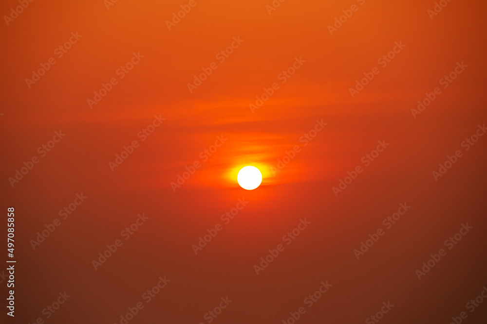 sunset sky of sunlight and clouds twilight background