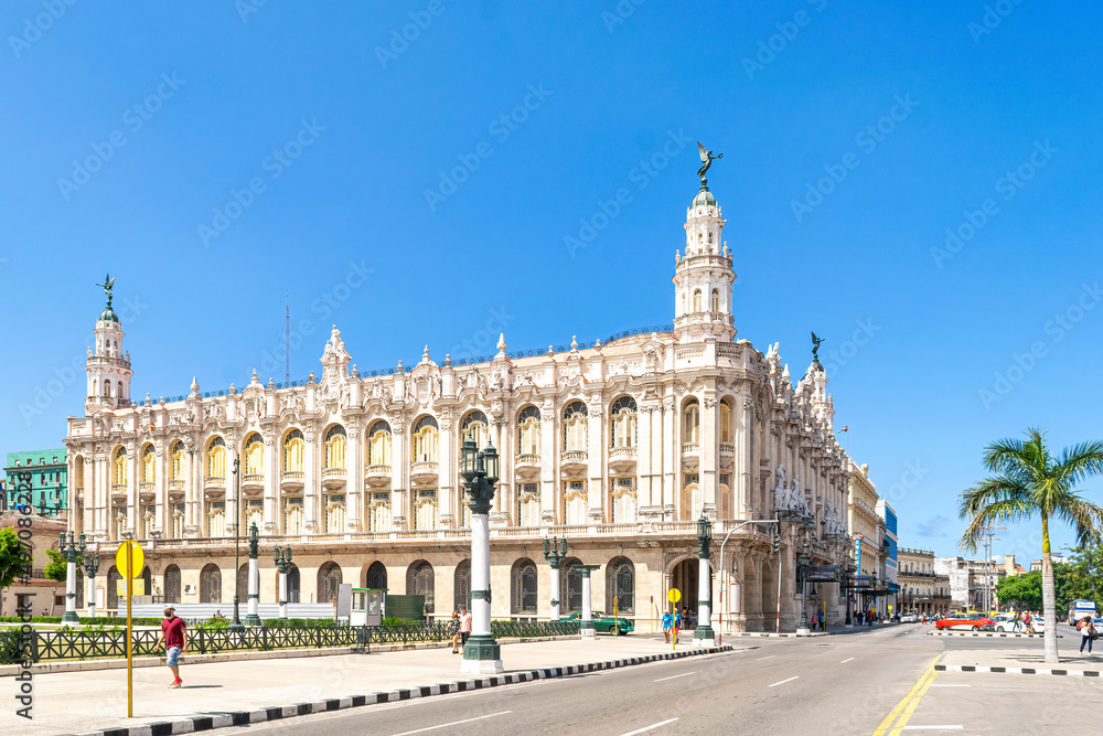 Colonial architecture of the Gran Teatro de la Habana Alicia Alonso in Havana, Cuba