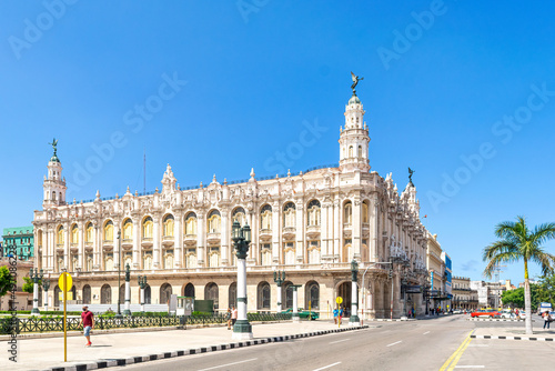 Colonial architecture of the Gran Teatro de la Habana Alicia Alonso in Havana, Cuba photo