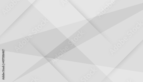 Abstract white and grey modern geometric shape with futuristic concept background