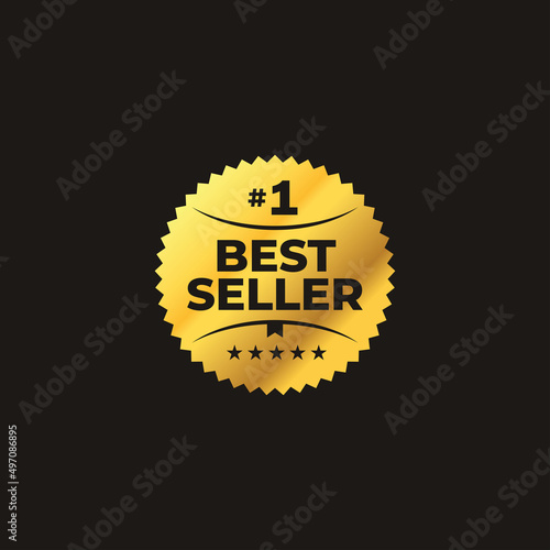 best seller gold  luxury elegant business icon for product logo design