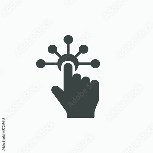 interactivity, user interaction icon vector isolated