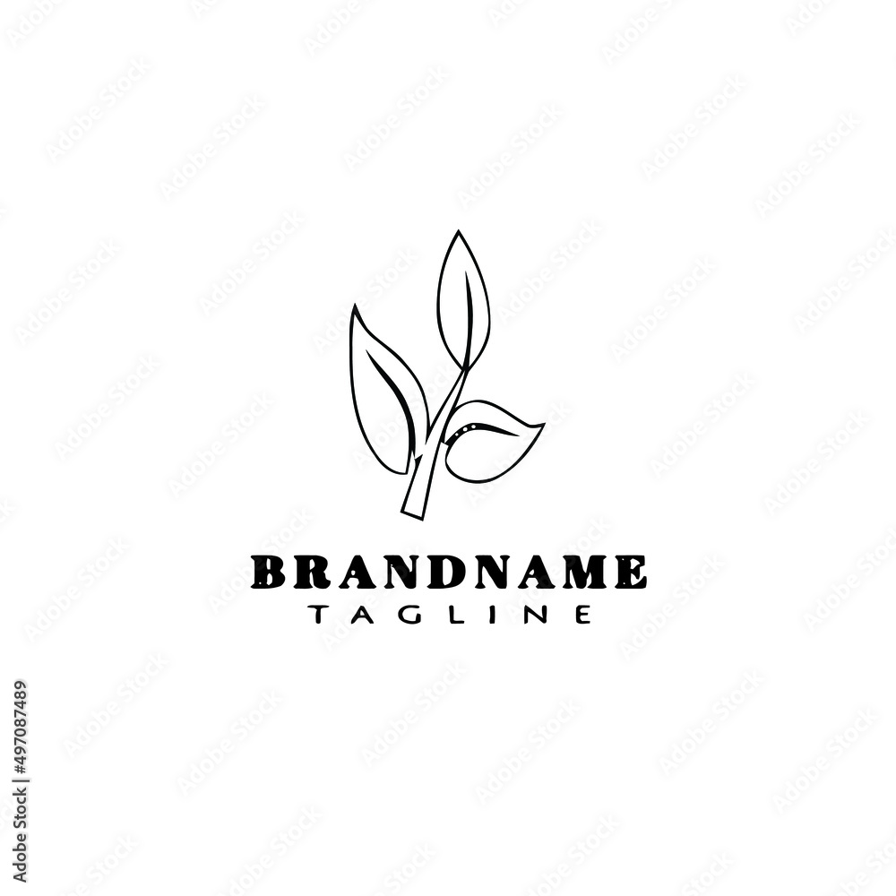 leaf logo cartoon icon design template black isolated vector illustration leaf logo cartoon icon design template black isolated vector illustration
