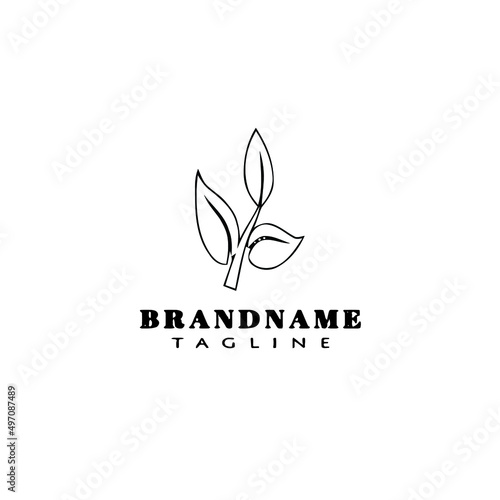 Free Download leaf logo cartoon icon design template black isolated vector illustration - GFXLoad
