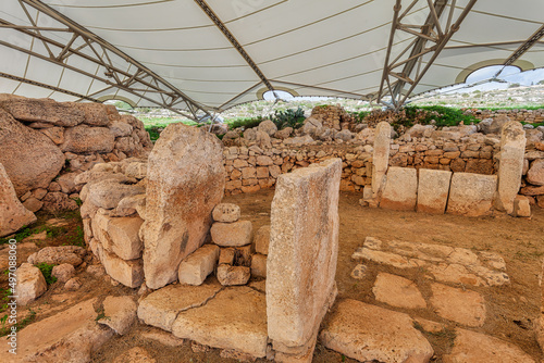 Magalithis site in Mnajdra and Hagar Quim on Malta photo