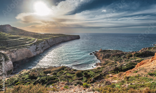 Bay of Whispers on the coast of Malta