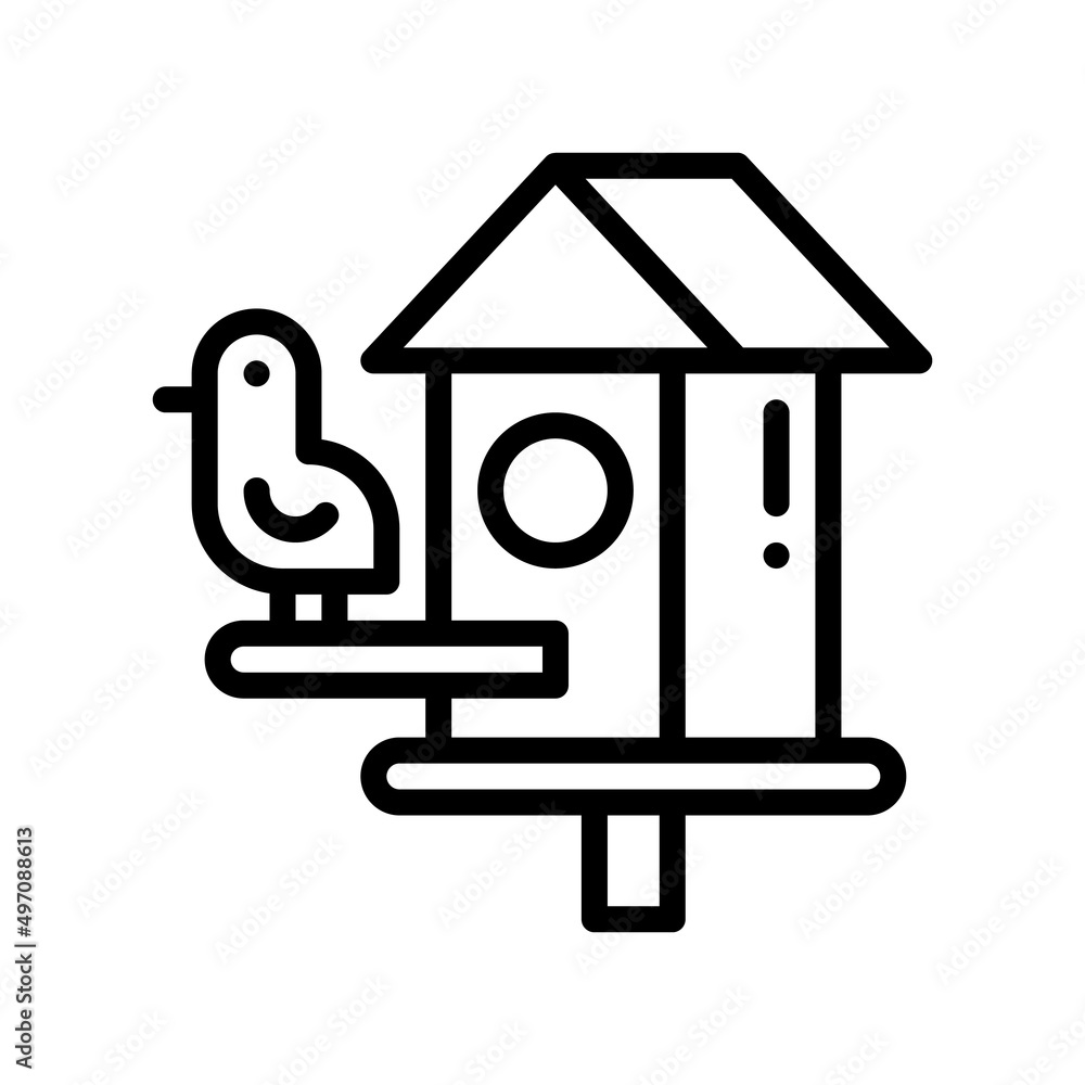 birdhouse line style icon. vector illustration for graphic design, website, app birdhouse line style icon. vector illustration for graphic design, website, app