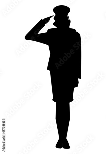 female officer silhouette