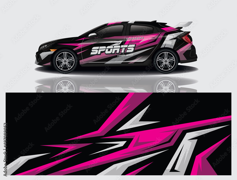 wrap car design template