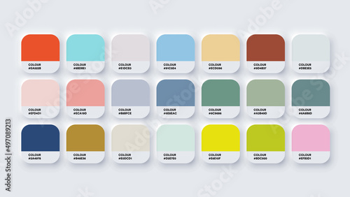 Pantone Pastel Colour Catalog Inspiration Samples in RGB photo