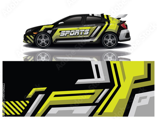 wrap car design template