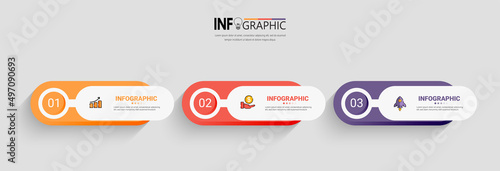 Presentation business infographic template vector.