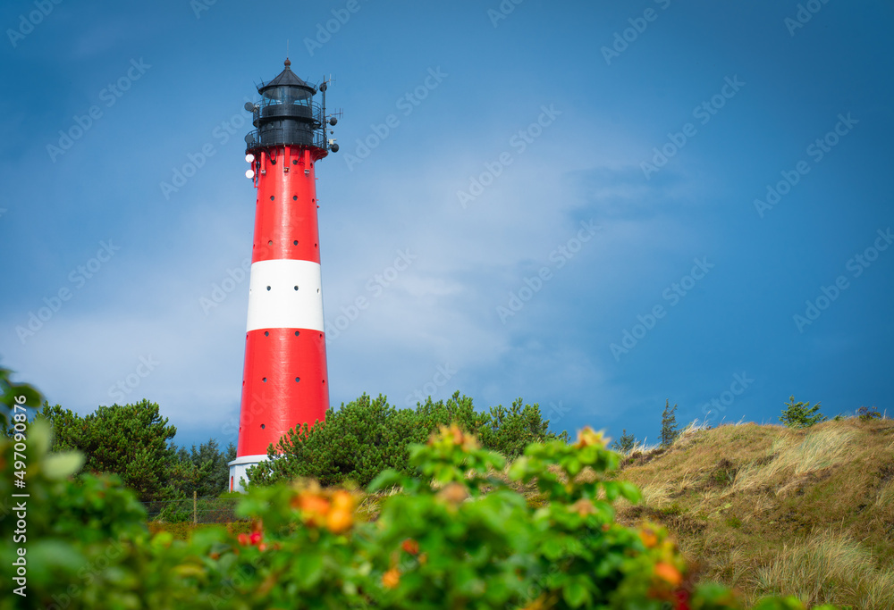 The Lighthouse near Hoernum on the island of Sylt. The Lighthouse near Hoernum on the island of Sylt.