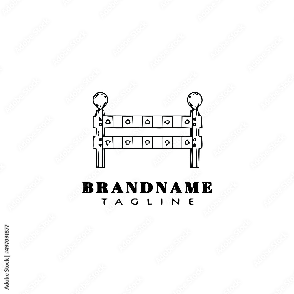 Naklejka premium guardrail logo icon design template black isolated vector illustration