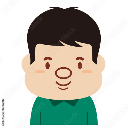 男の子の表情：普通
