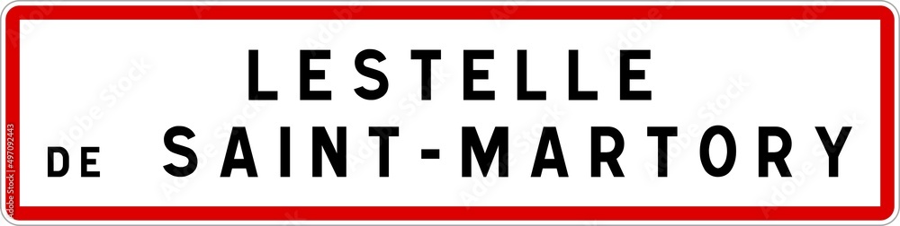 Panneau entrée ville agglomération Lestelle-de-Saint-Martory / Town entrance sign Lestelle-de-Saint-Martory Panneau entrée ville agglomération Lestelle-de-Saint-Martory / Town entrance sign Lestelle-de-Saint-Martory