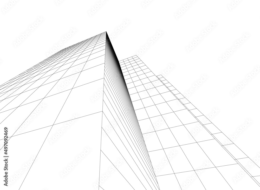 abstract architecture vector 3d illustration abstract architecture vector 3d illustration