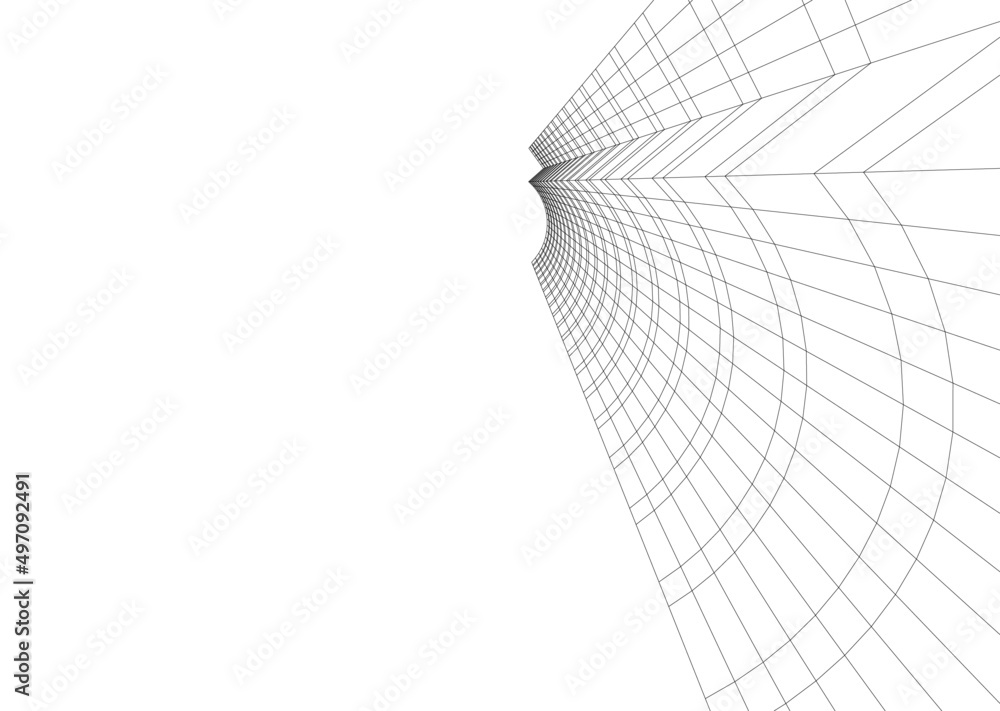 abstract architecture vector 3d illustration abstract architecture vector 3d illustration