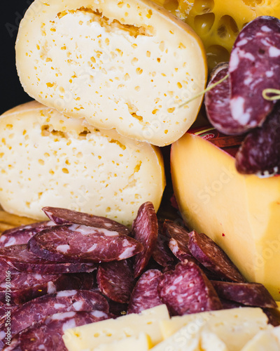 salamin y queso picada argentina photo