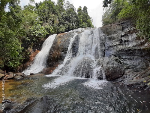 The waterfall in the middle of the forest   RATHNAPURA SRILANKA