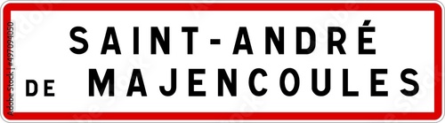 Panneau entrée ville agglomération Saint-André-de-Majencoules / Town entrance sign Saint-André-de-Majencoules