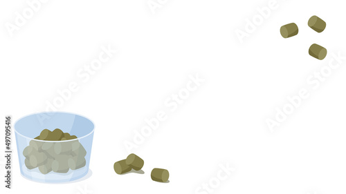 動物園のえさやりの餌のイラスト_カップ_フレーム_16:9