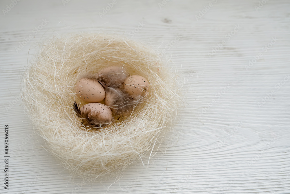 Obraz premium Home decoration with egg on Easter.