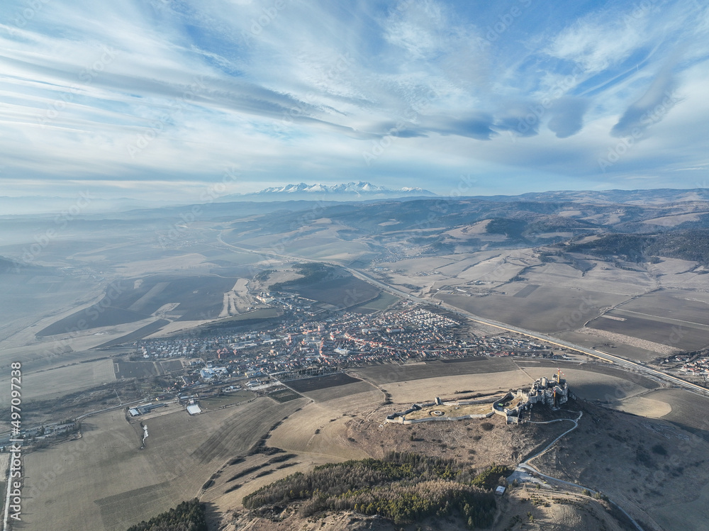 View of Spis Castle in Spisske Podhradie, Slovakia