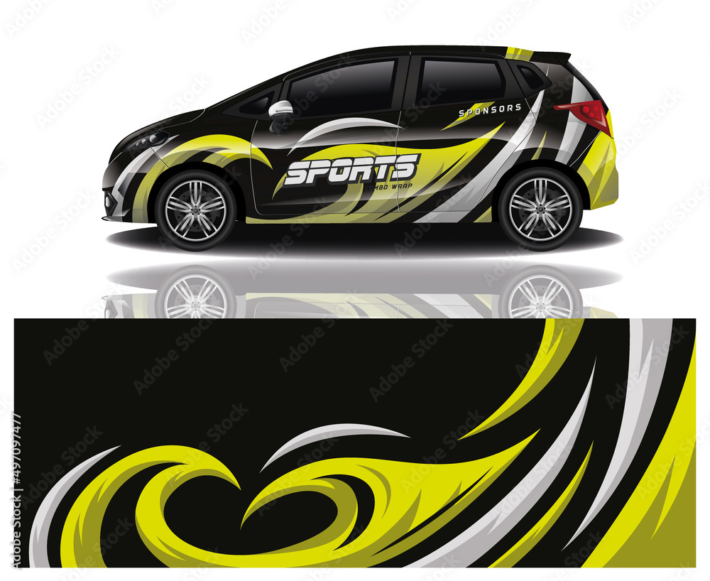 Fototapeta premium wrap car design template