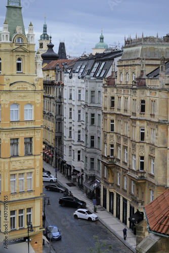 Fototapeta Widok z okna na praskim starym mieście, Józefów
