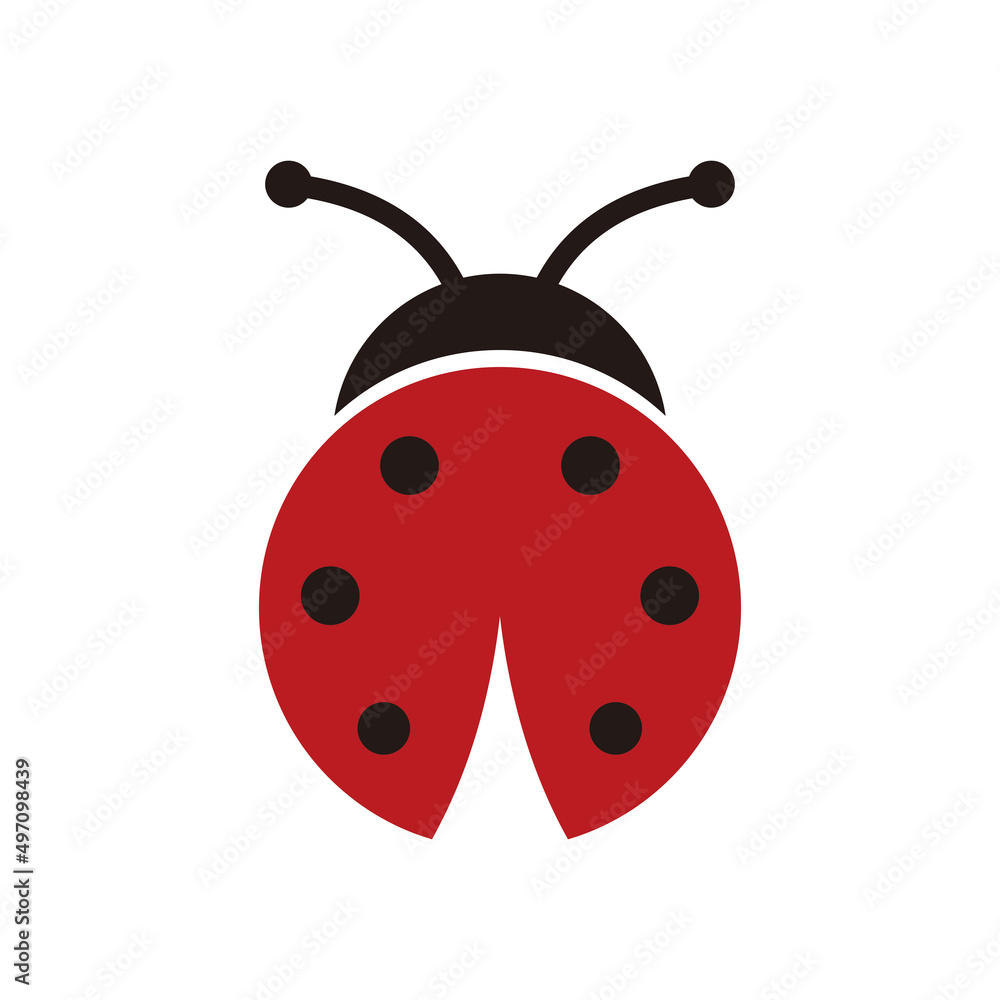 Ladybug vector icon illustration sign Ladybug vector icon illustration sign