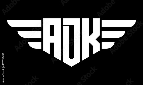 ADK geometric logo design vector template | monogram logo | abstract logo | wordmark logo | lettermark logo | business logo | brand logo | flat logo. photo