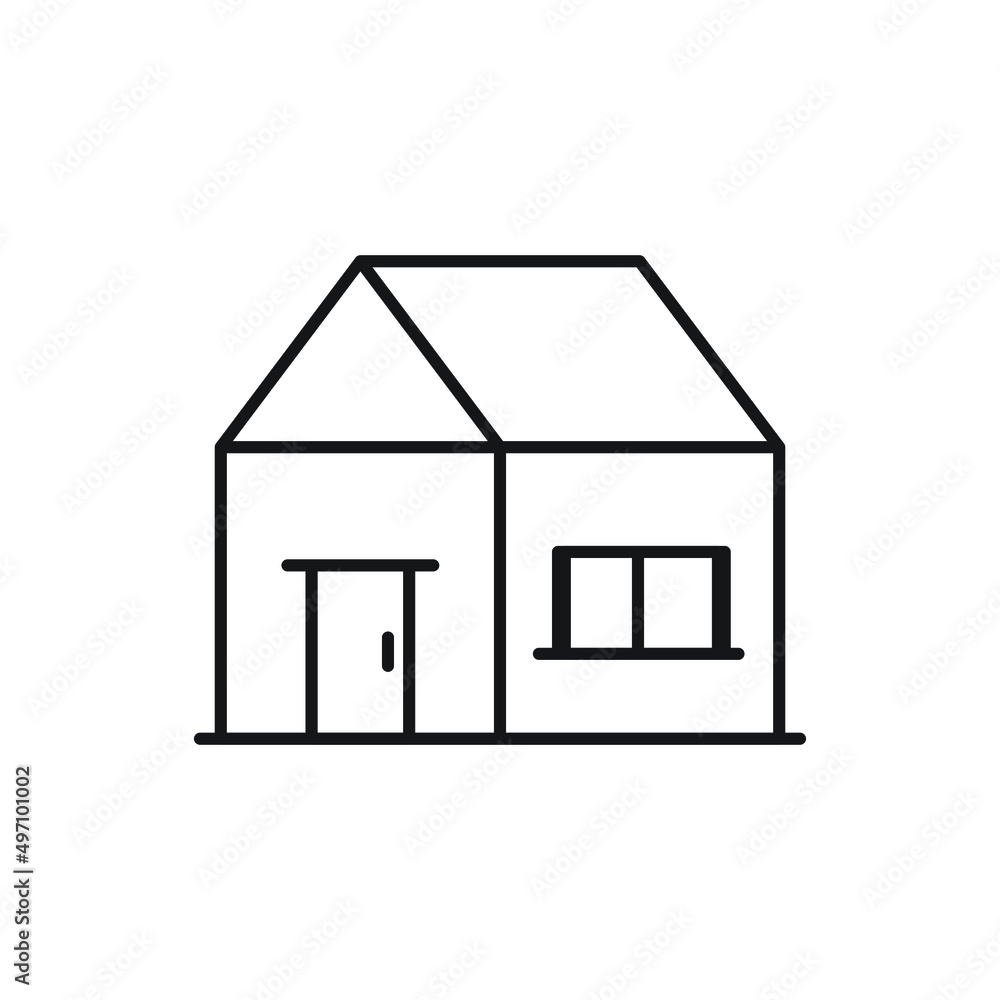 Building Icon line for website, symbol presentation Building Icon line for website, symbol presentation